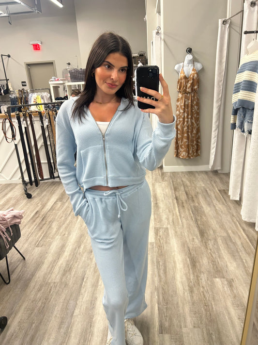 Lazy Daze Waffle Zip Ups