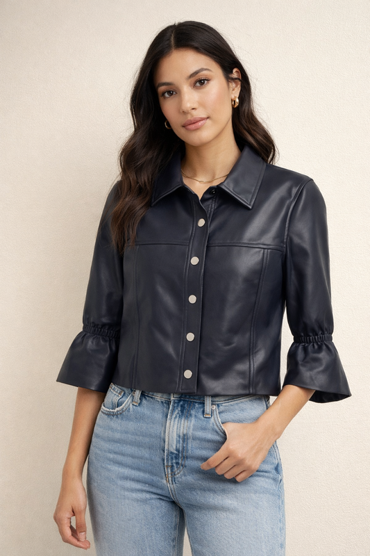 J. Society Flare Sleeve Jacket Navy