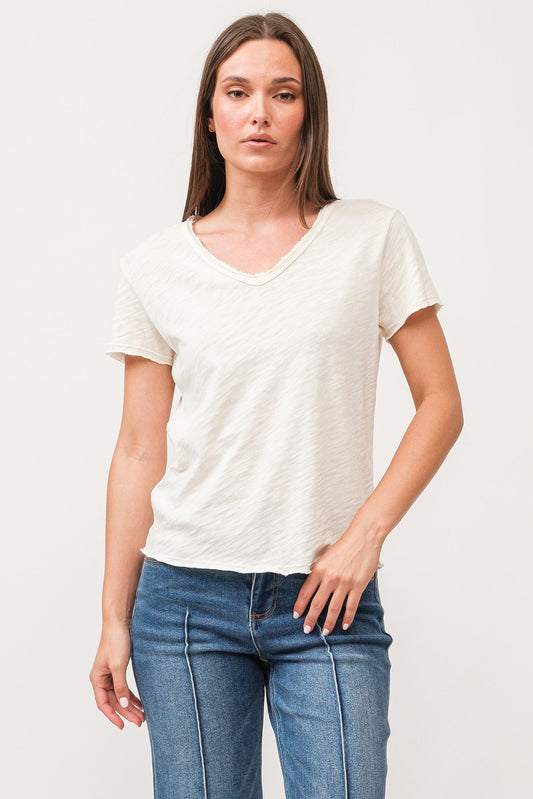 Vanya Slub Tee Antique white