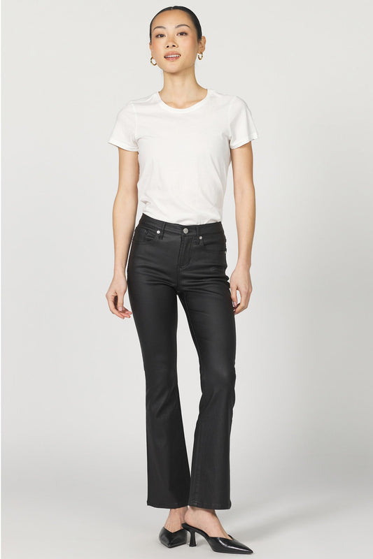 Jaxtyn Mid Rise Bootcut Black Coated