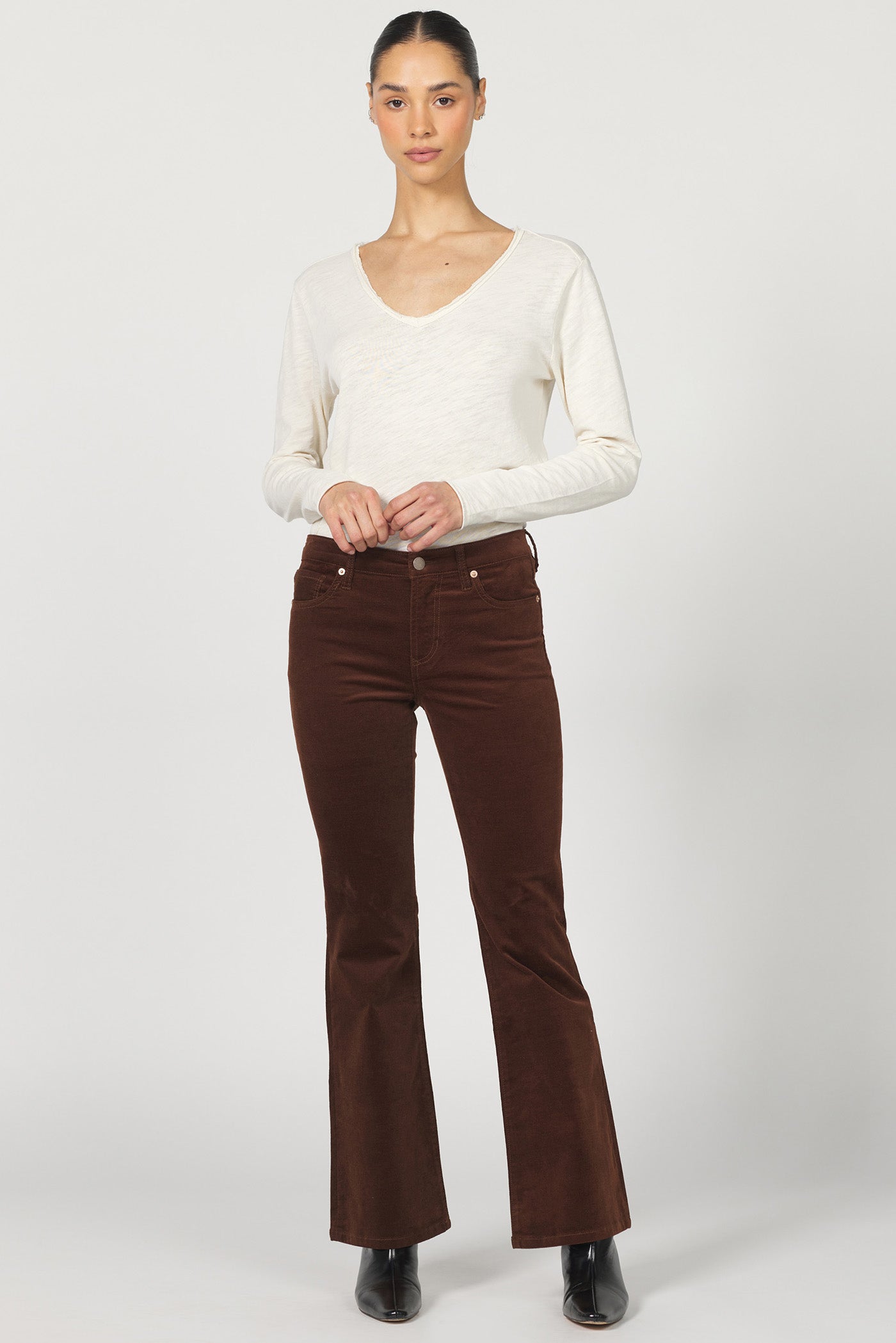 Rosa Flare Mid Rise Cappuccino