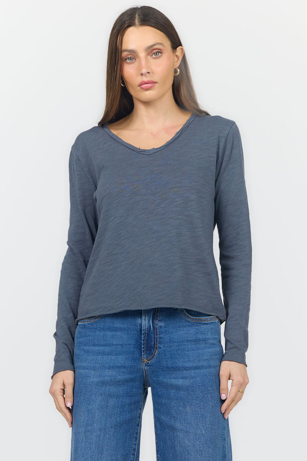 Vanya Long Sleeve Slub Tee