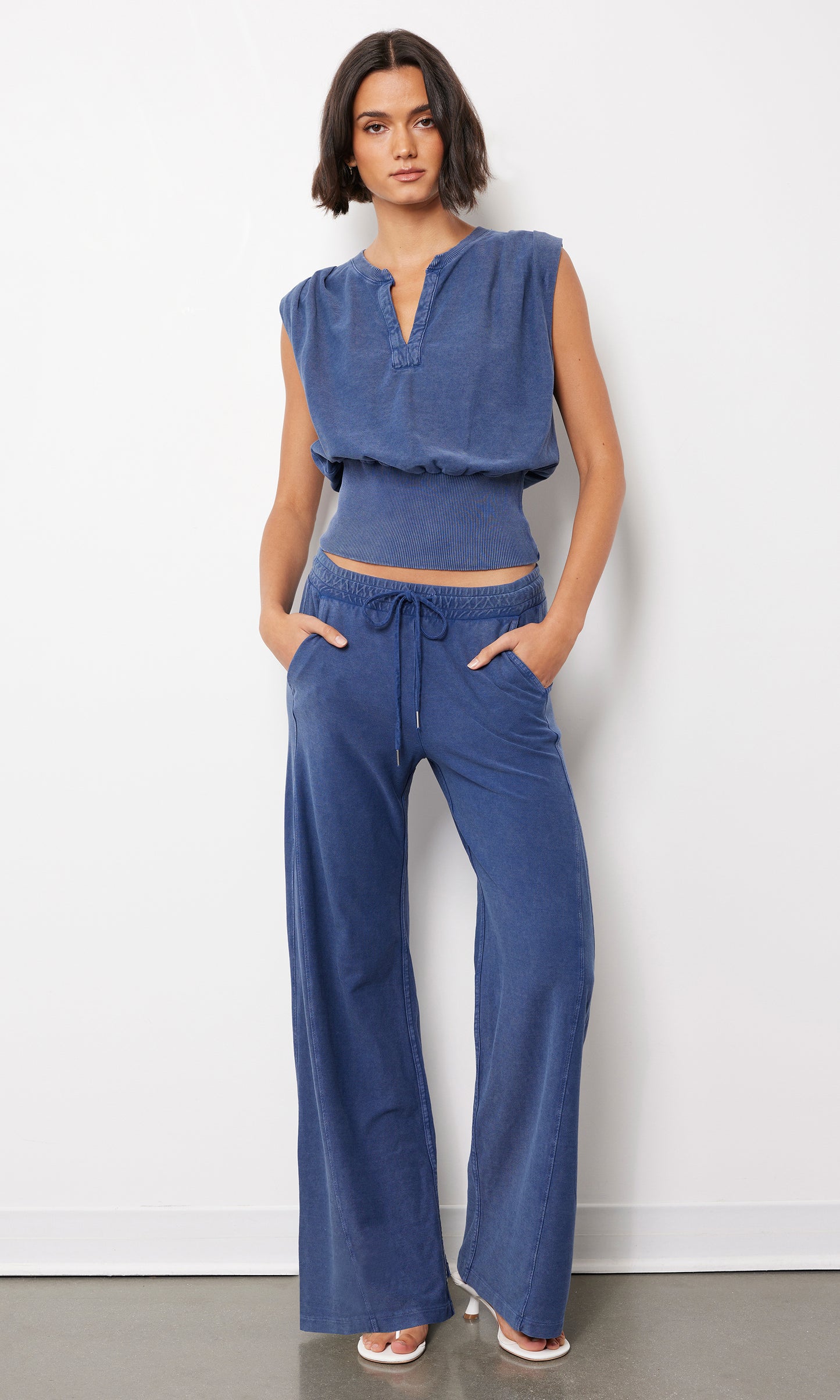 Wide Leg Mineral Wash Pant