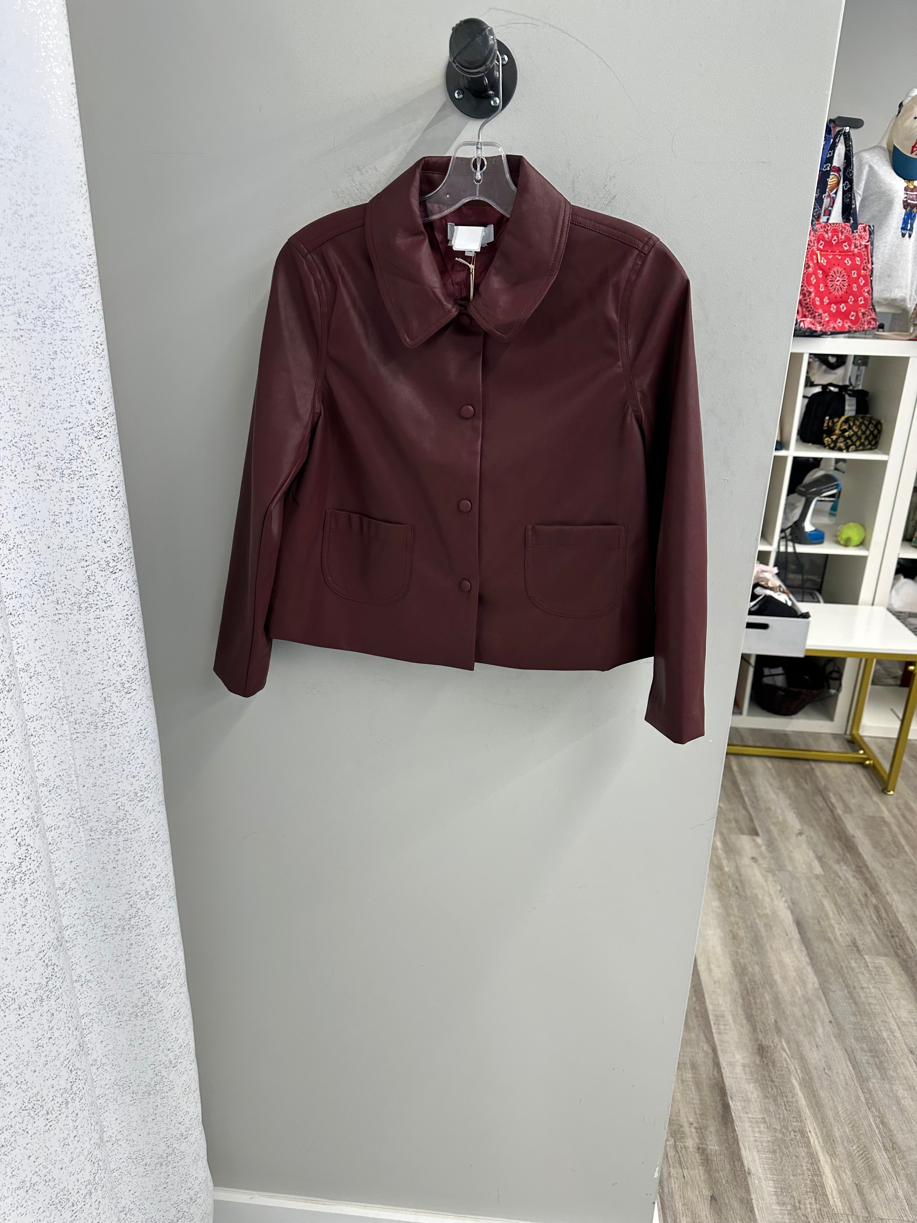 J. Society Peter Pan Collar Jacket Bordeaux