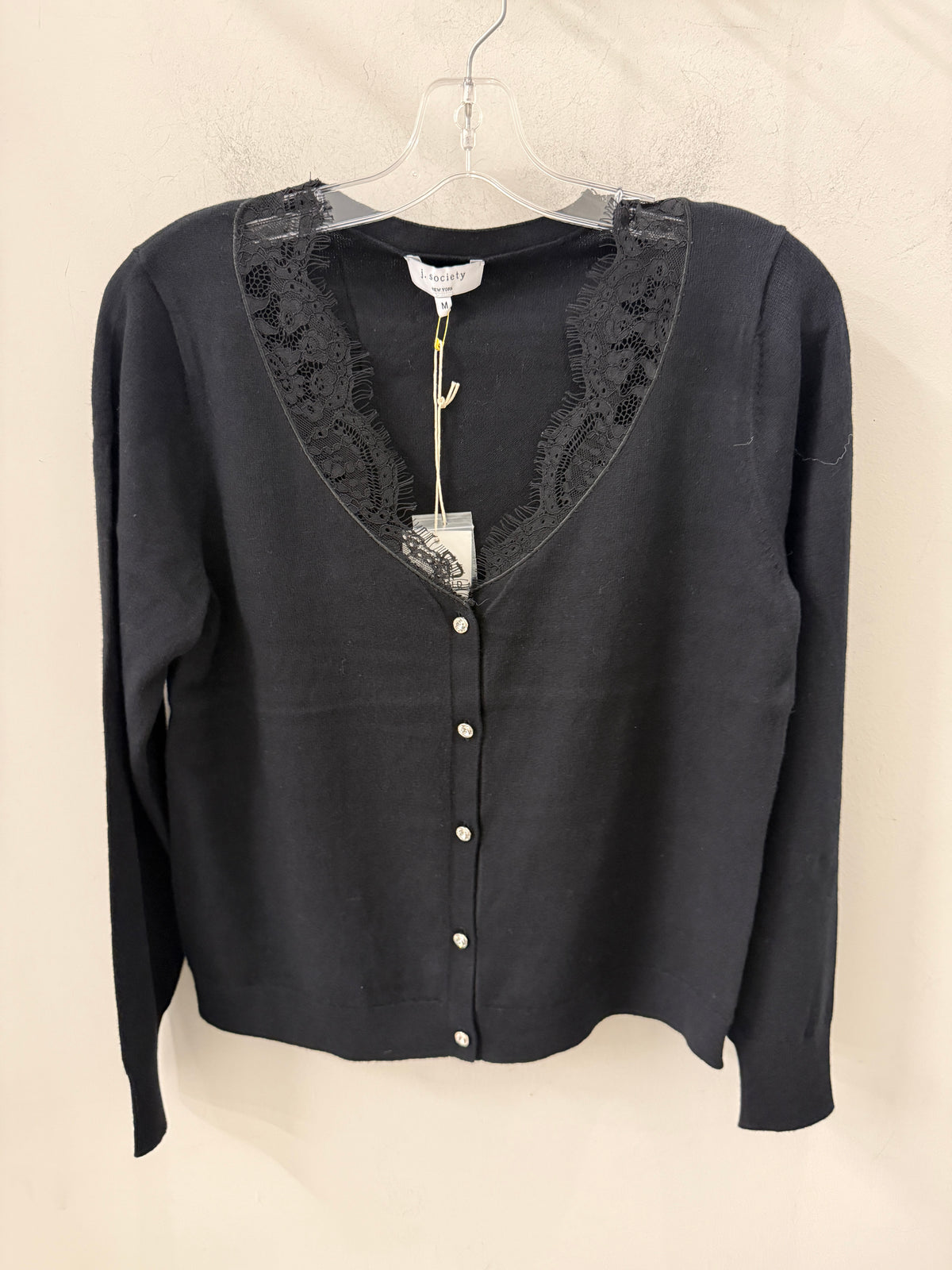 J. Society Lace Trim Cardigan