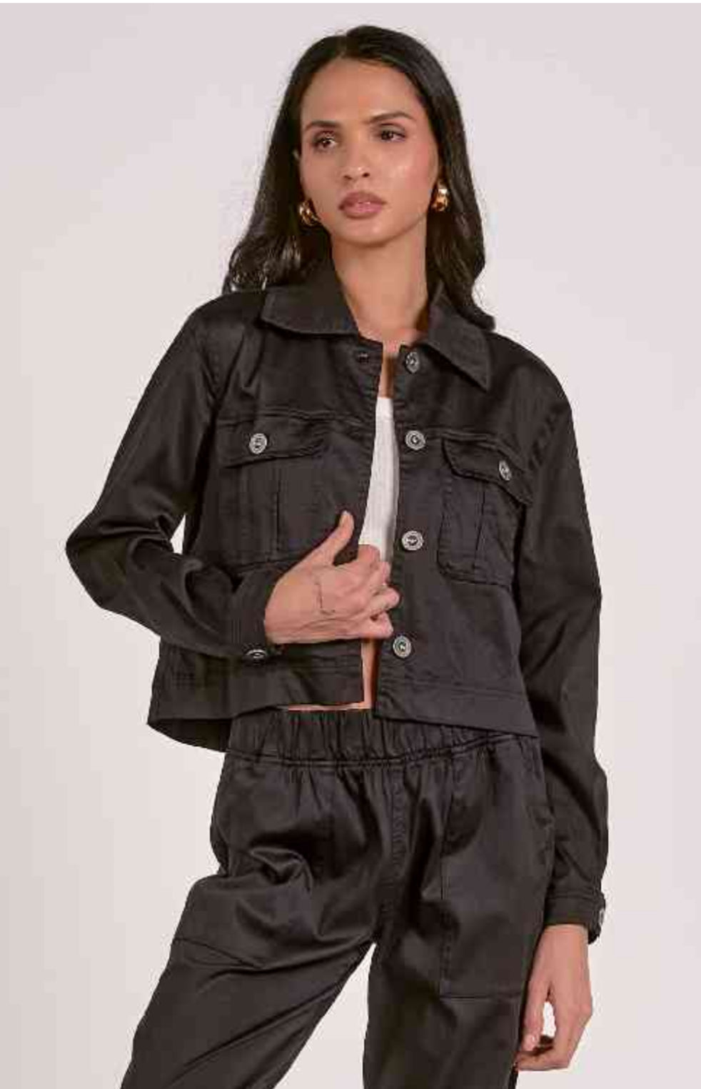 Satin Button Jacket