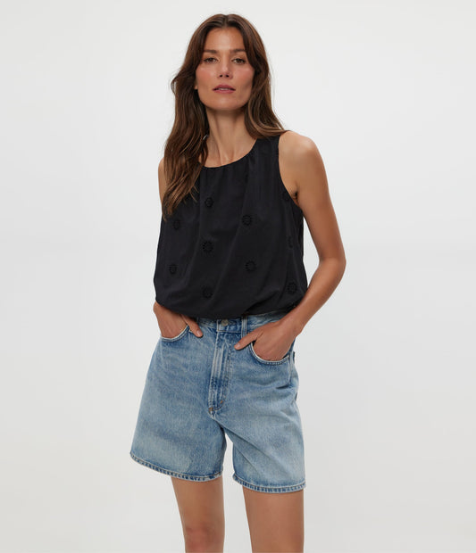 Michael Stars Hazel Bubble Top Black