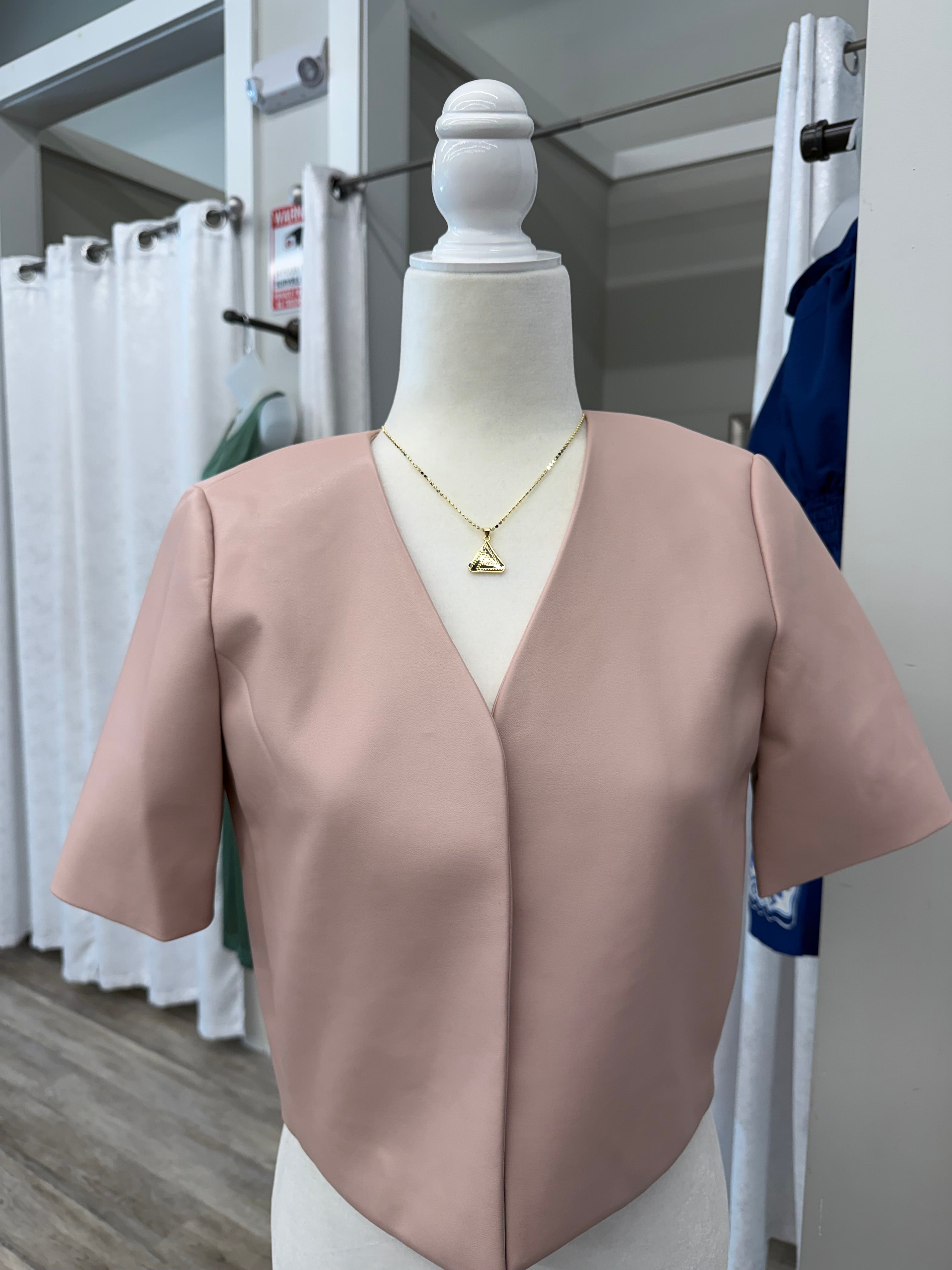 J. Society Collarless Pink Jacket