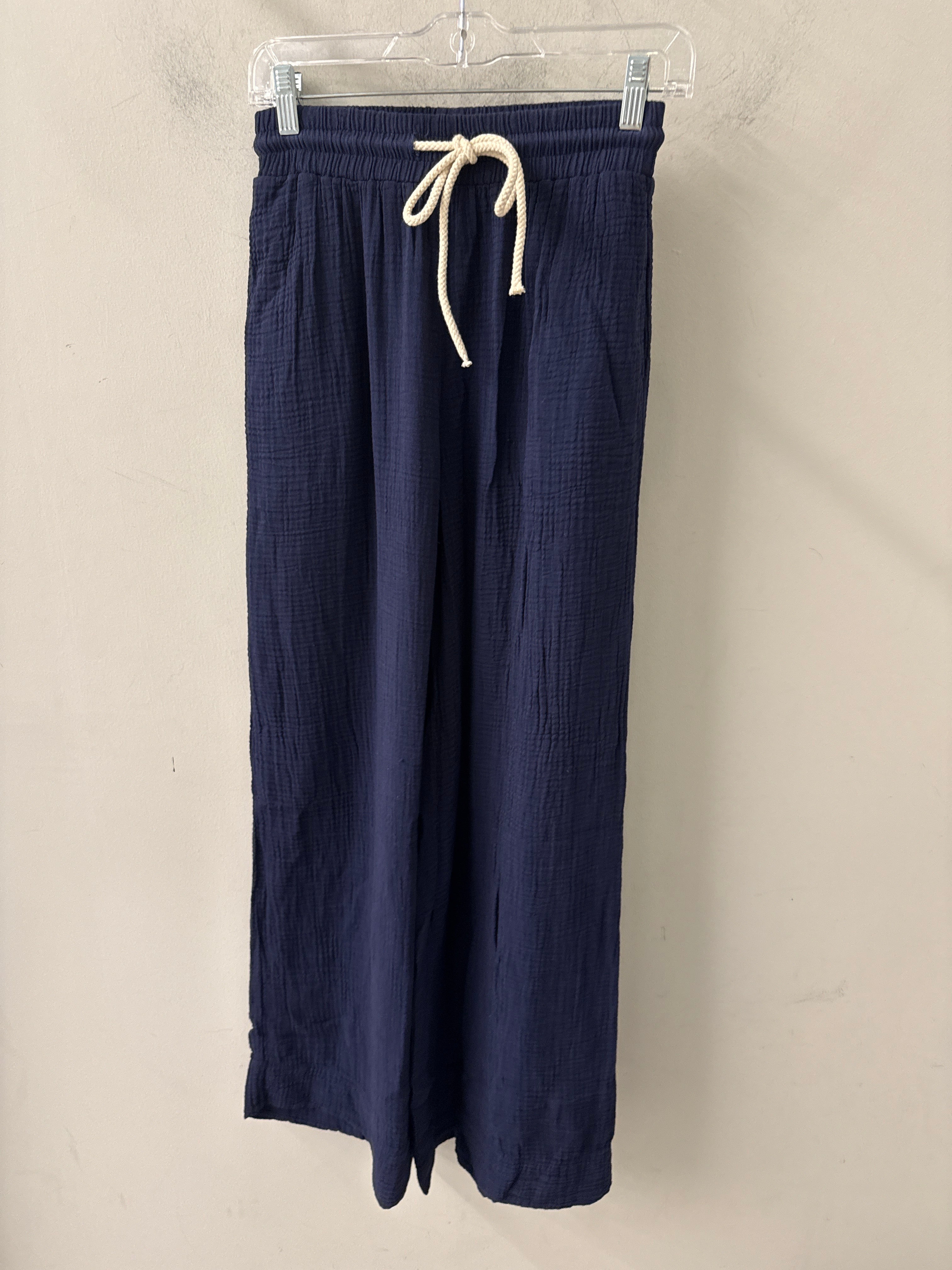 Bailey Gauze Wide Leg Pant -  Midnight