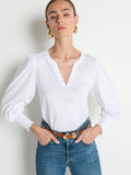 Nation Flora Peasant Tee White