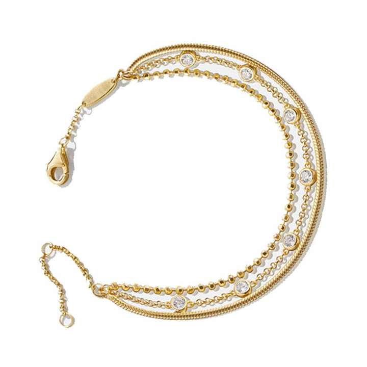 18K Gold Plated 3 Layer Bracelet