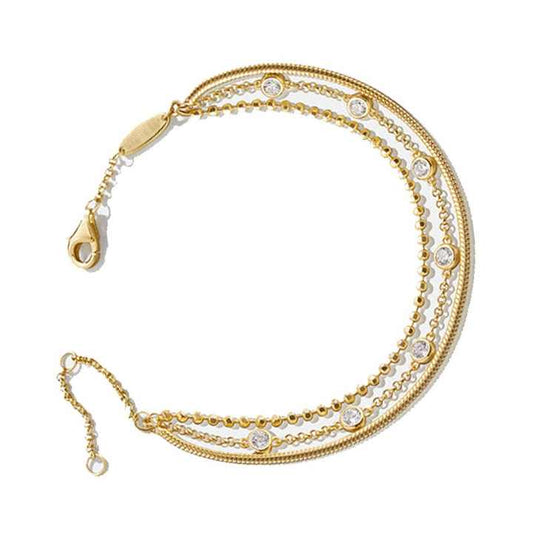 18K Gold Plated 3 Layer Bracelet