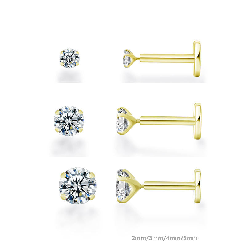 Flat Back Earring Studs