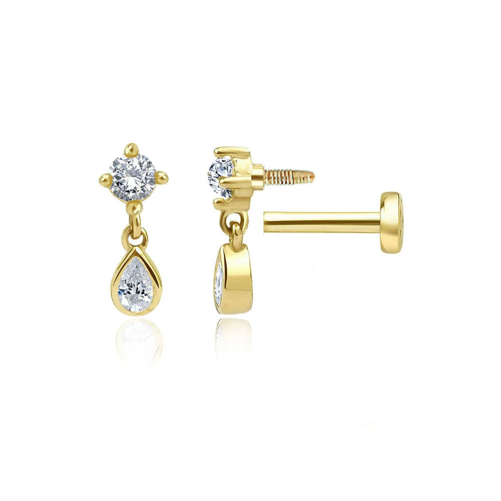 Flat Back Earring Studs