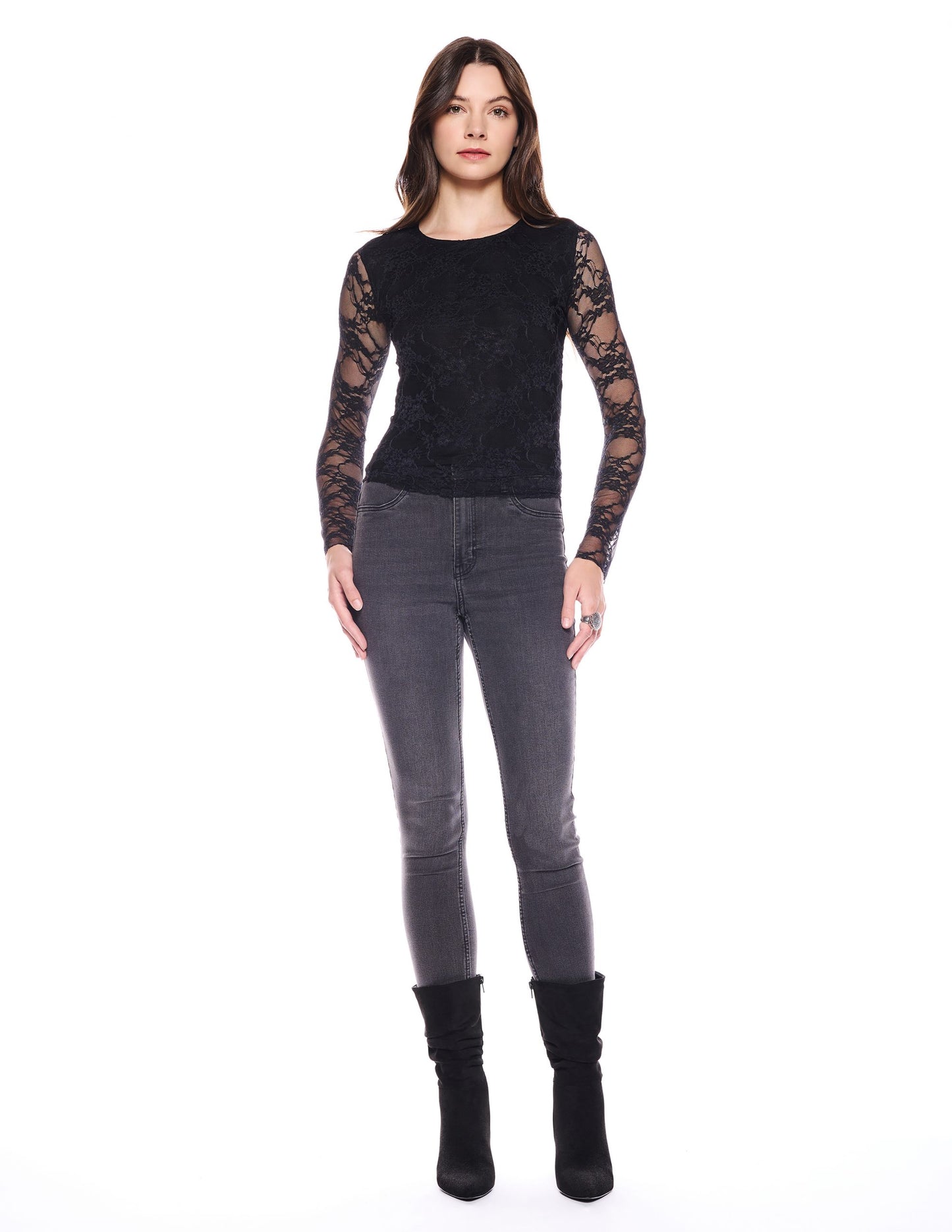 House Top in Black Lace