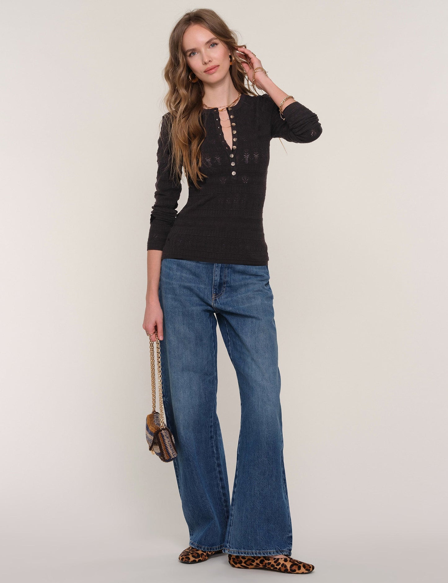 Daisy Top Black