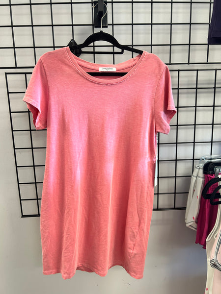 Joni T-shirt Dress in  Pink Punch