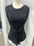Crown Jewel Ribbed Long Sleeve Black
