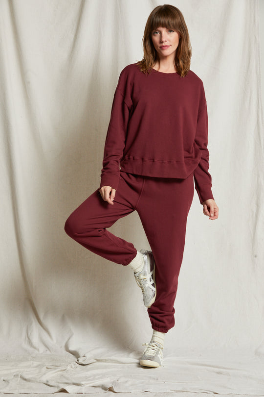 The Johnny Sweatpant Cranberry