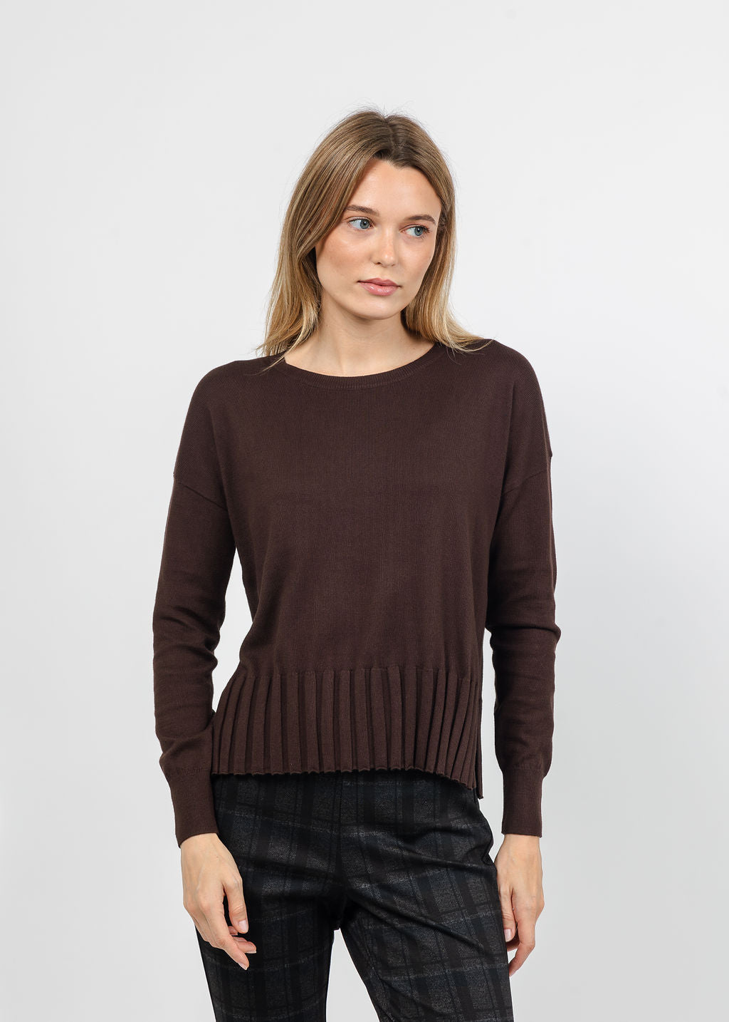 J. Society Coffee Bean Rib Bottom Crew