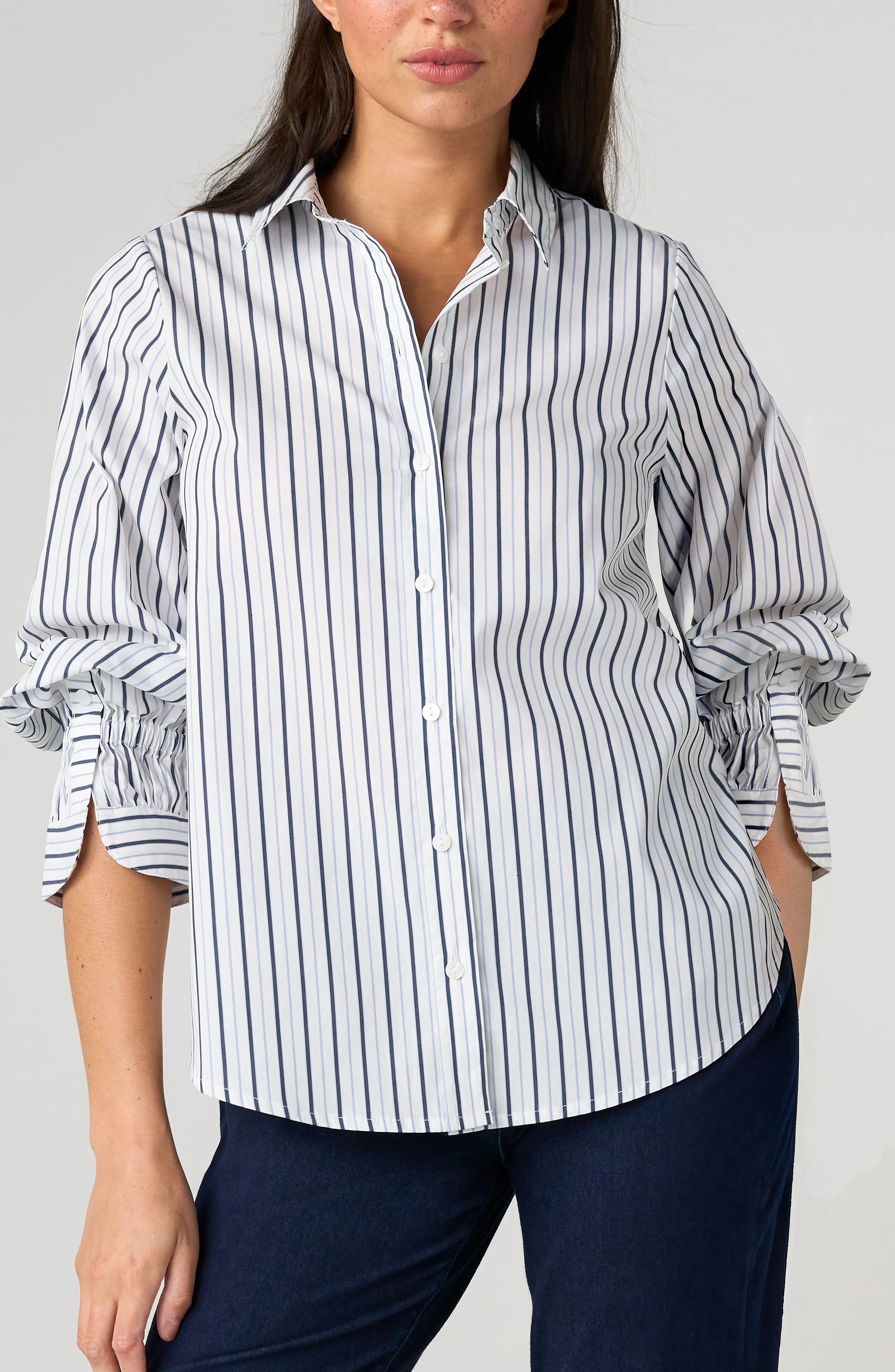 Button Front Woven Top