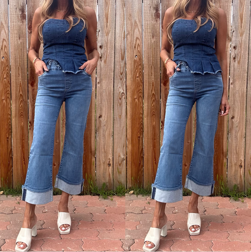 Bevy Flog Jasmine Cropped Denim