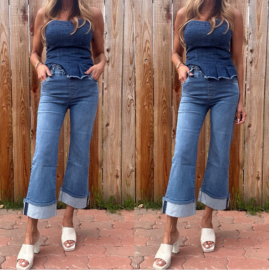 Bevy Flog Jasmine Cropped Denim