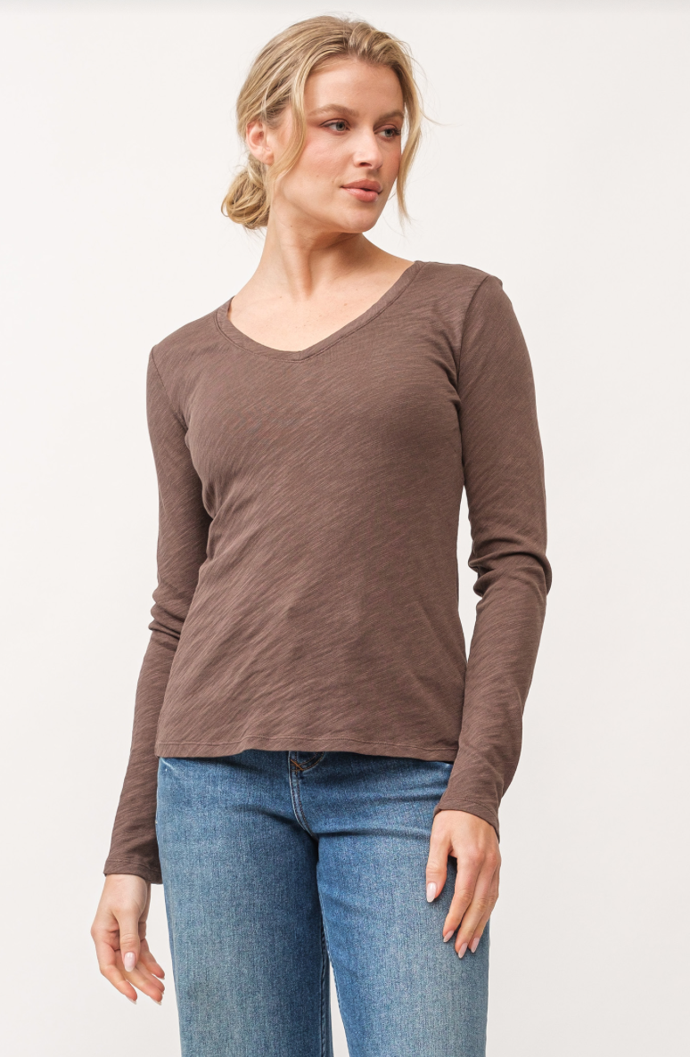 Alina V Neck in Olive