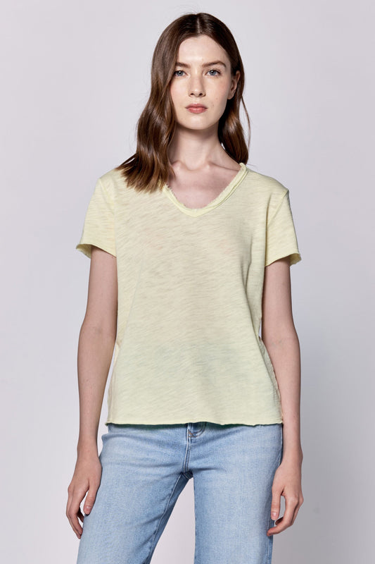 Vanya Slub Tee Pale Lime