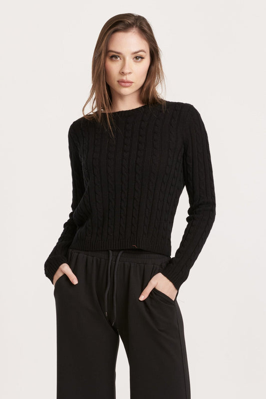 BEST SELLER Lupe Cable Knit Sweater Black