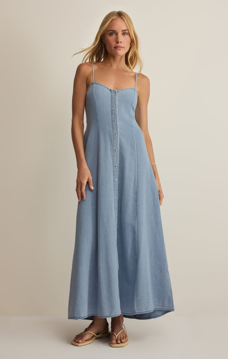 Angel Eyes Twill Midi Dress