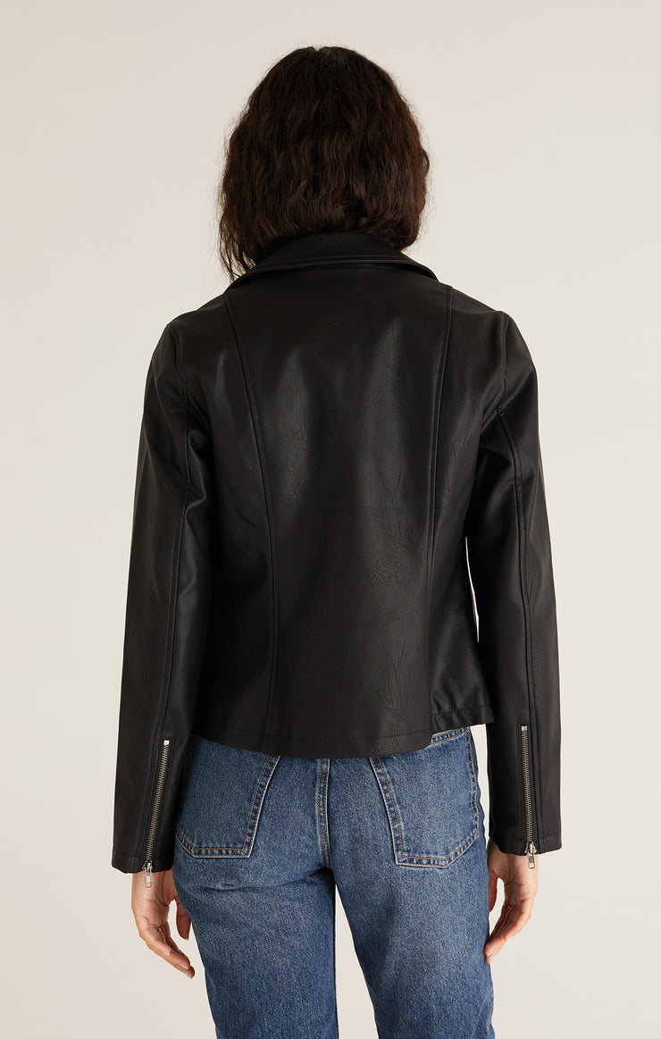 Trina Faux Leather Moto Jacket