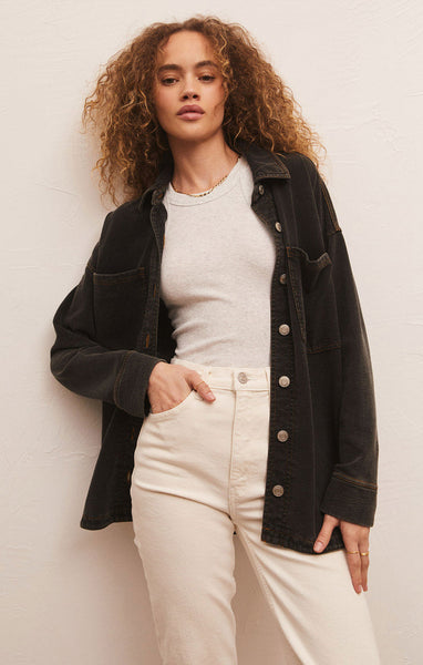 All Day Knit Denim Jacket Vintage Black