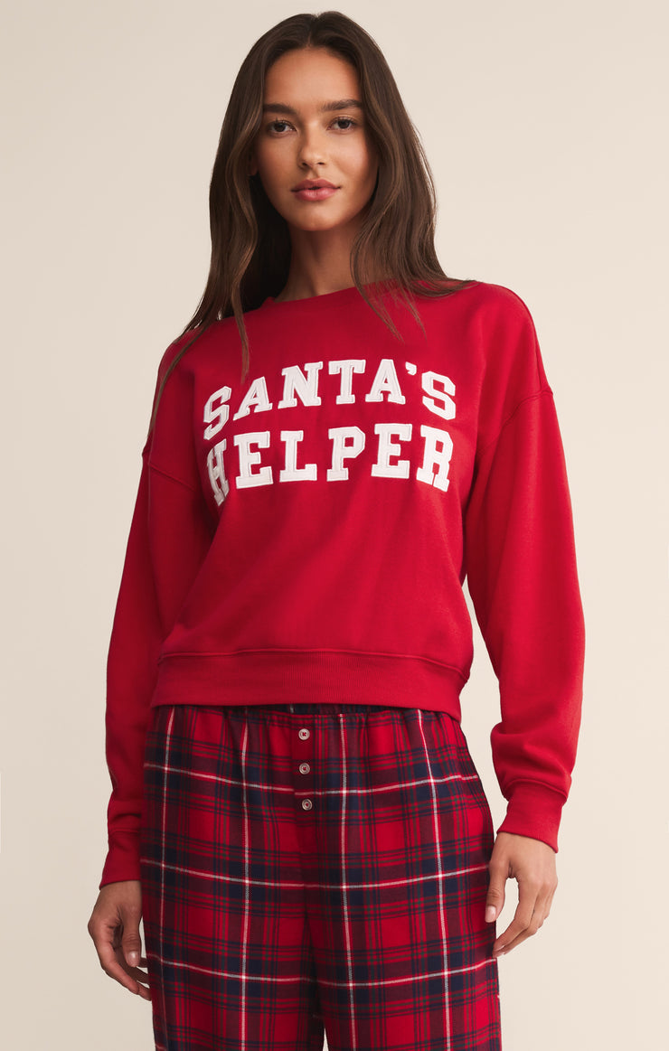 Holiday Sweatshirt Festive Red