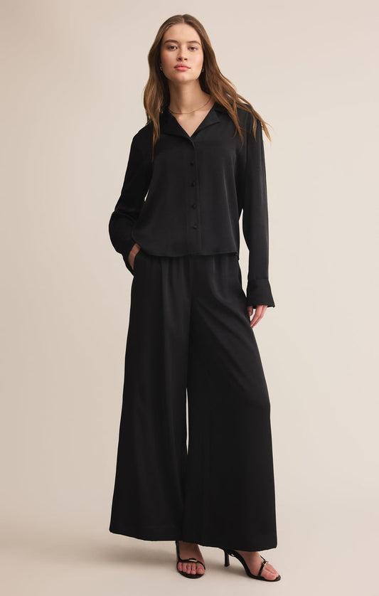 Isolde Wide Leg Satin Pant