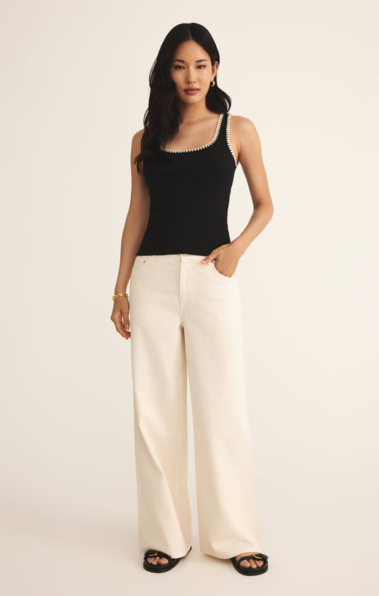Jaidynn Rib Tank Black