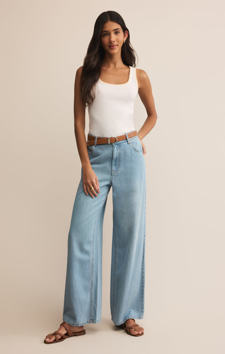 Jaidynn Rib Tank White
