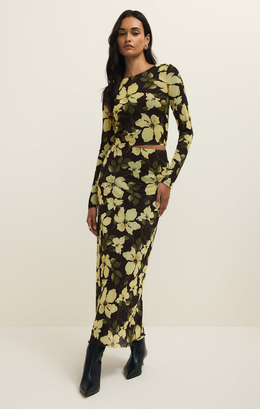 Eda Ren Floral Mesh Skirt