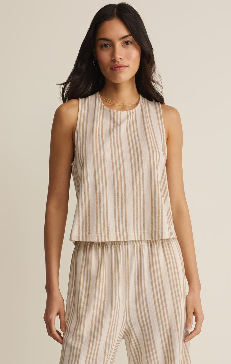 Sloane Striped Top Cloud