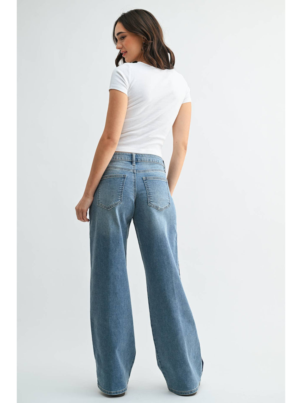 Mid Rise Tuxedo Sweat Pant Jeans