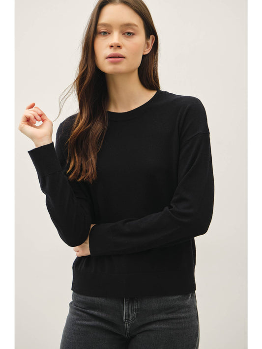 The Classic Drop Shoulder Black
