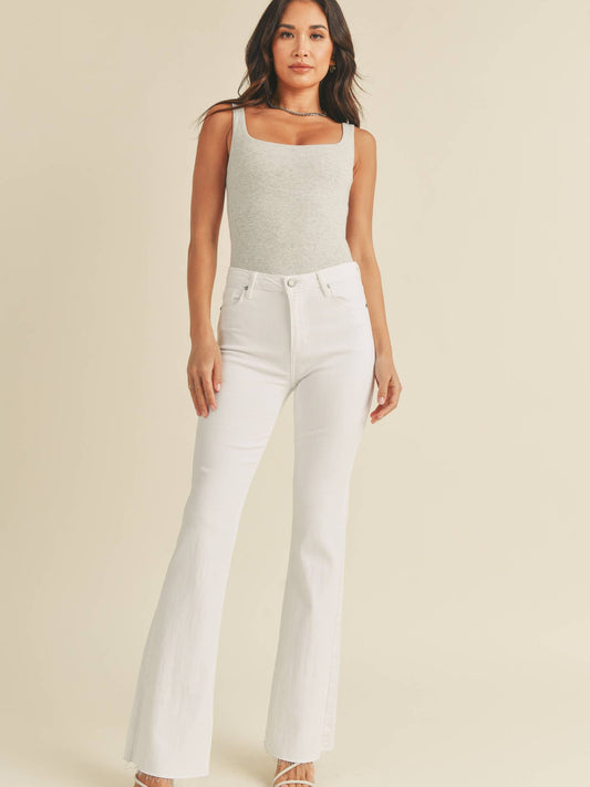 Scissor Cut Flare Optic White