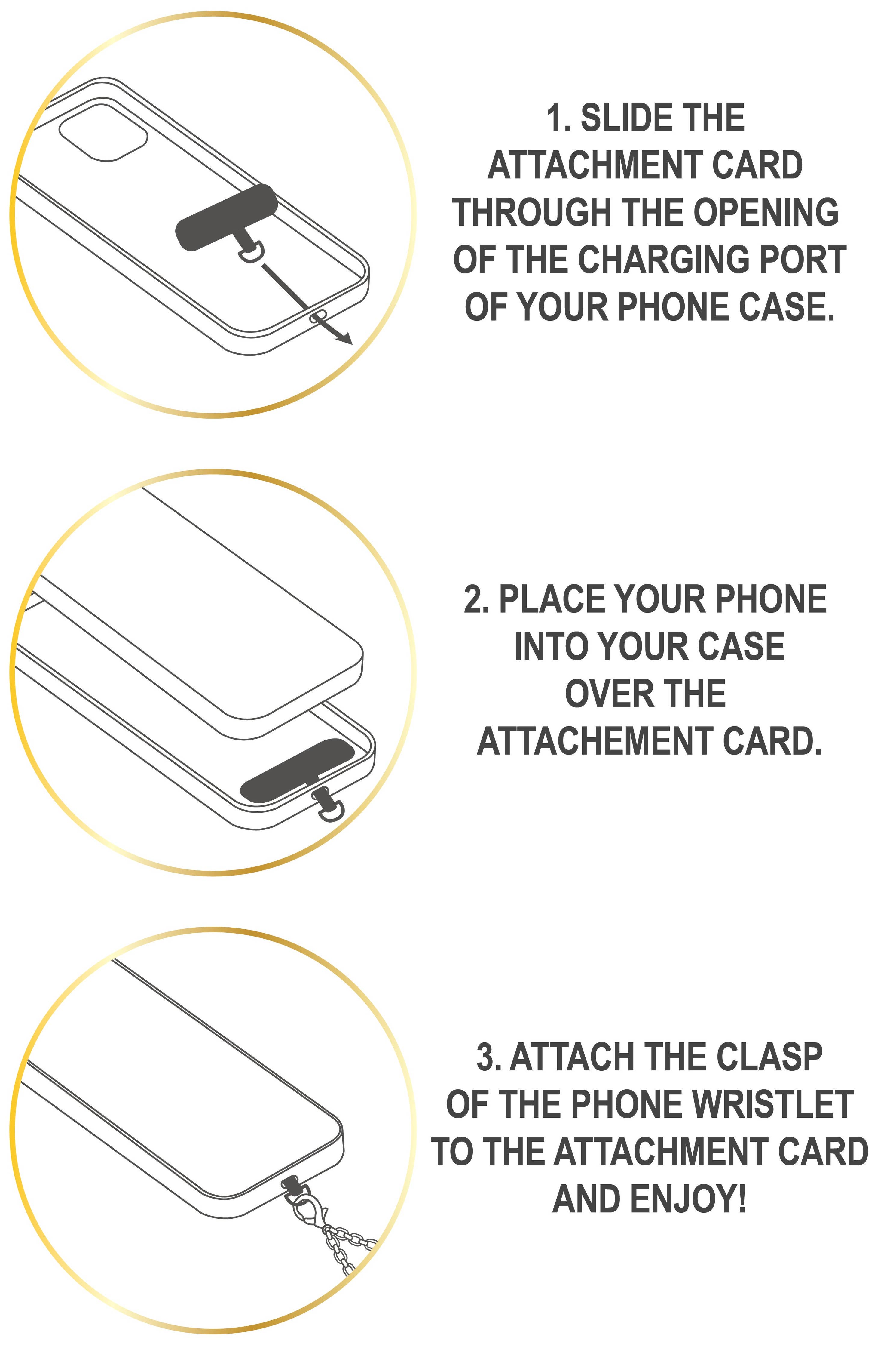Elise Golden Phone Charm