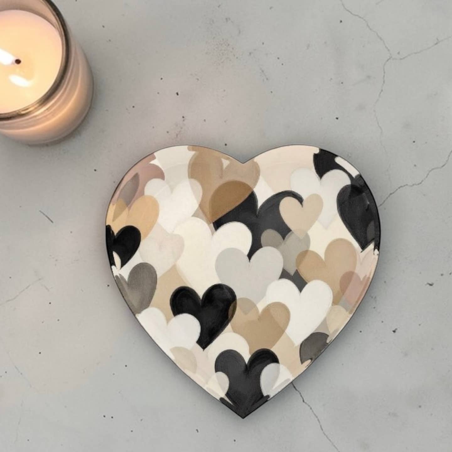 Crystal Hearts Paperweight