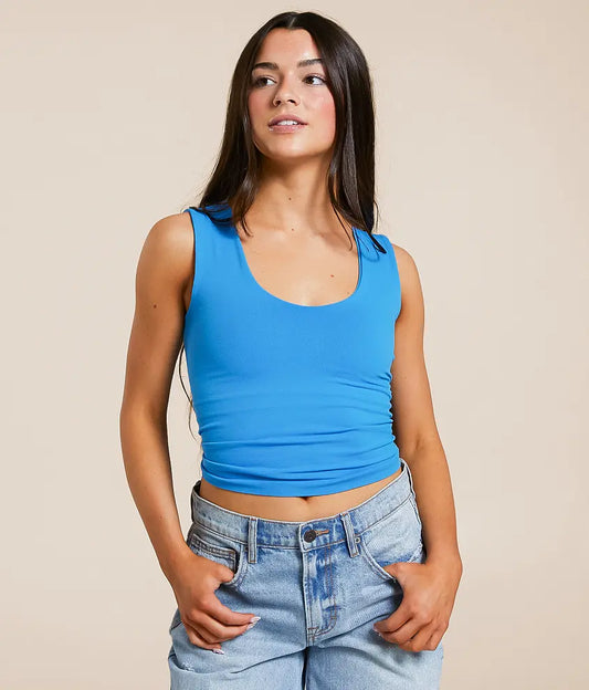 Free People Clean Lines Cami Blue