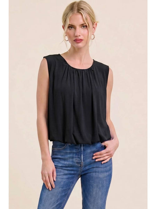 Bubble Hem Sleeveless Tank Top