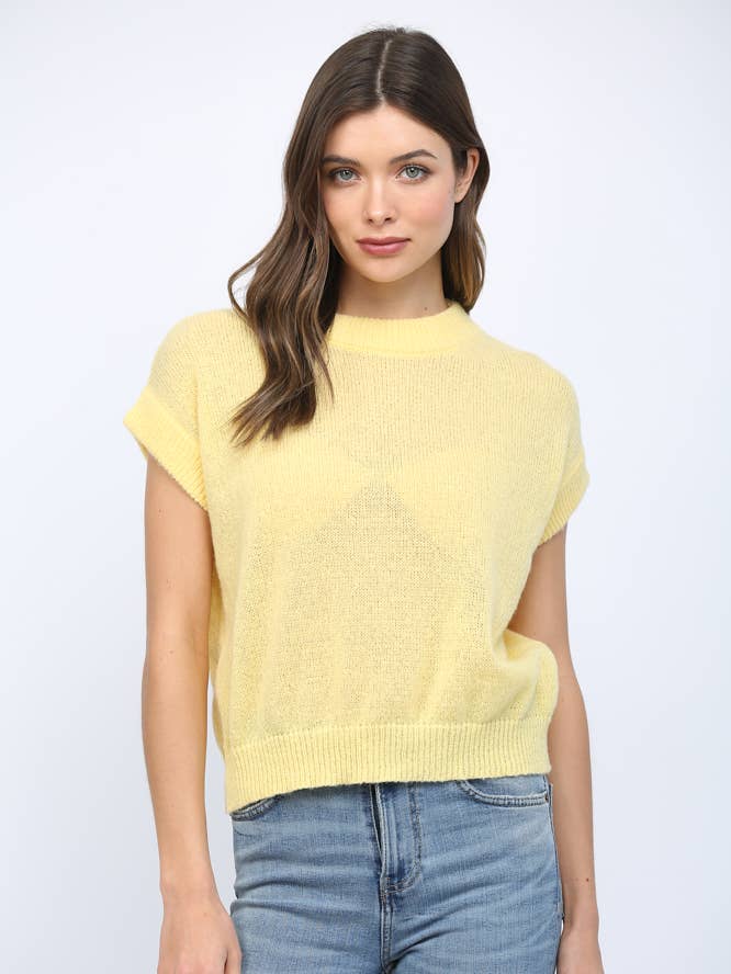 Short Sleeve Knit Sweater