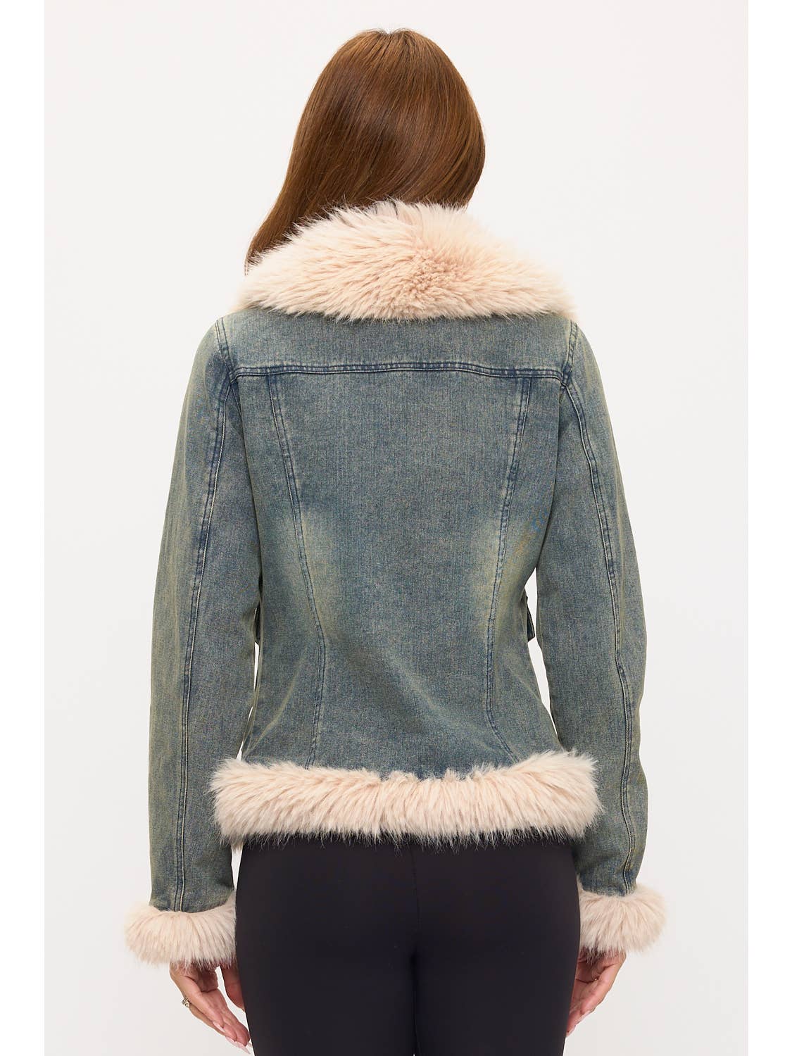 Denim & Fur Coat