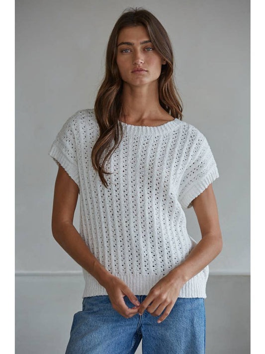 Cotton Crochet Pullover