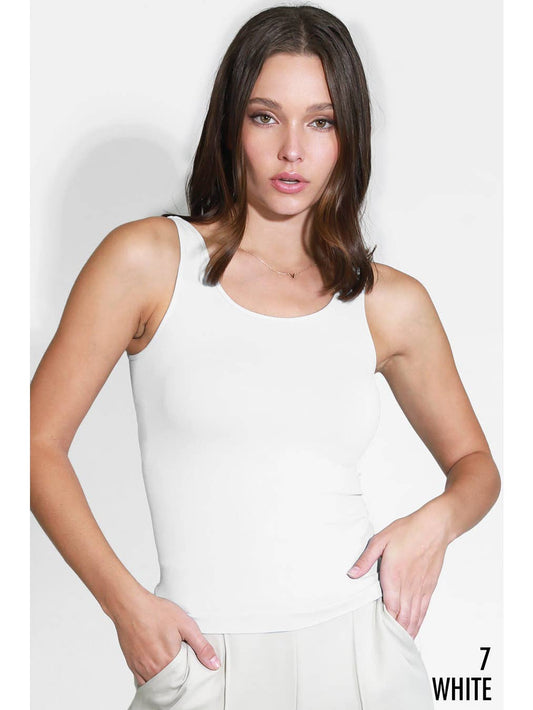 Signature Jersey Tank White